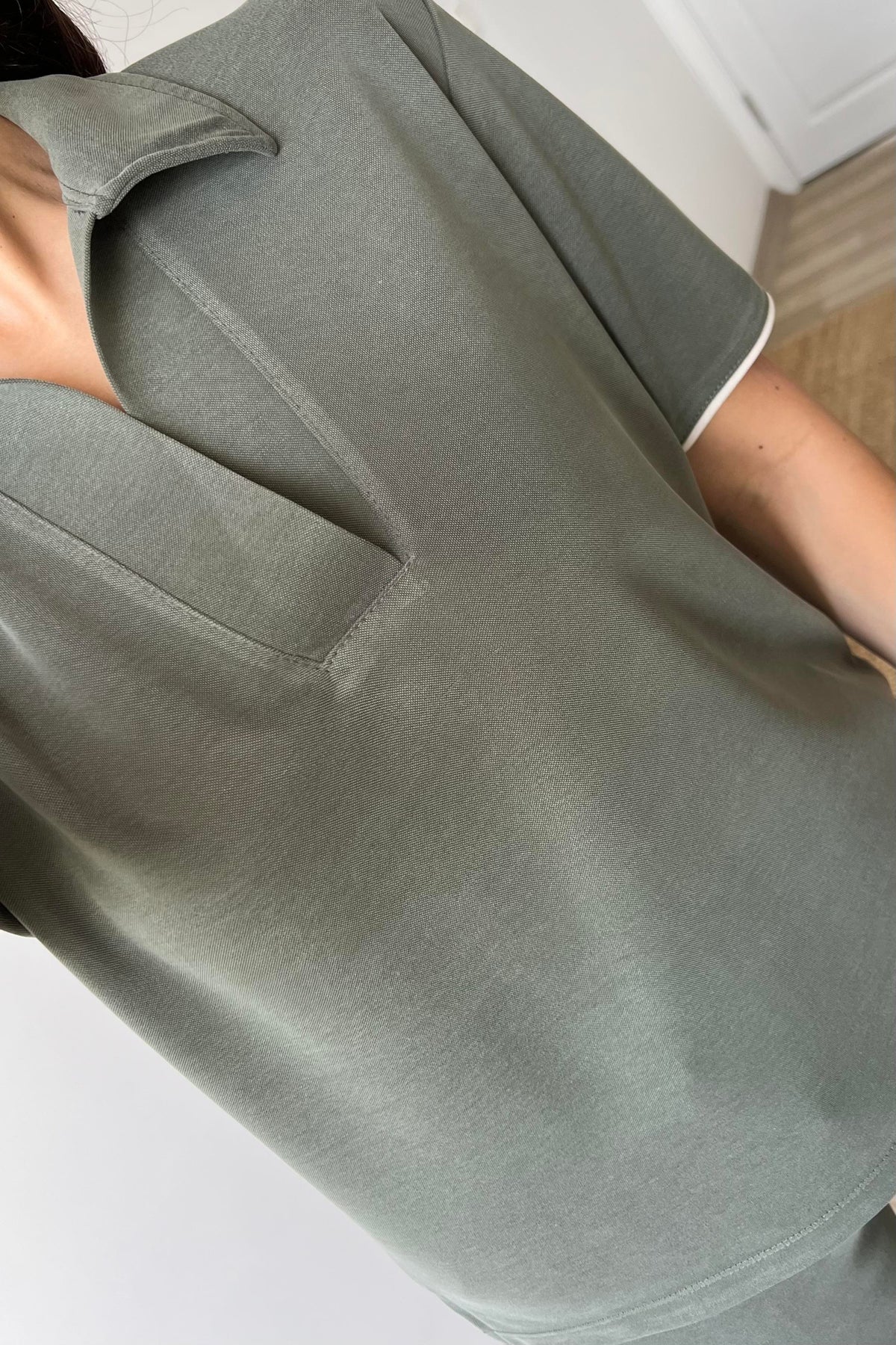V-Neck Modal Lounge Set Khaki
