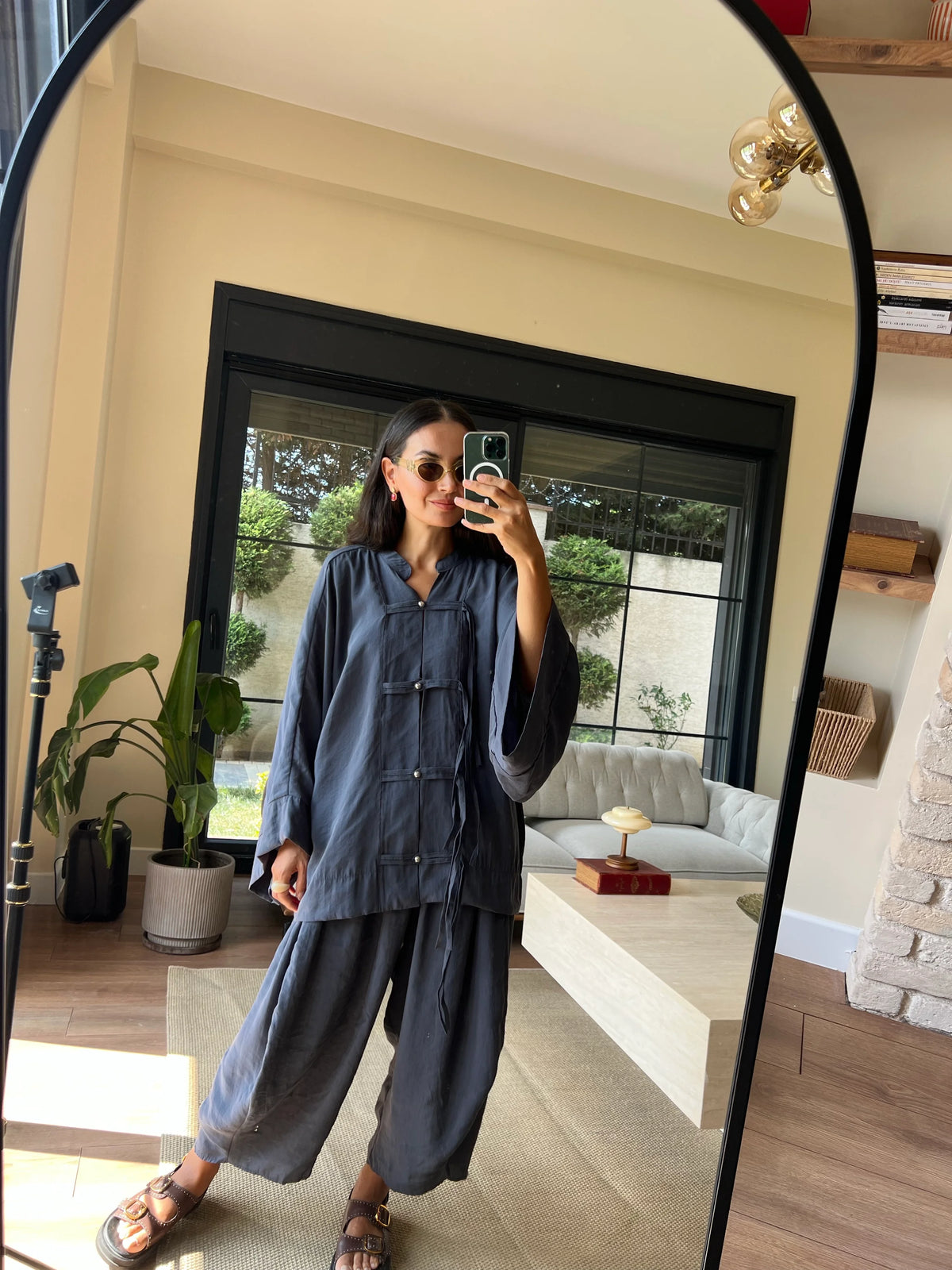 Sakura Co-Ord Anthracite - STD Size