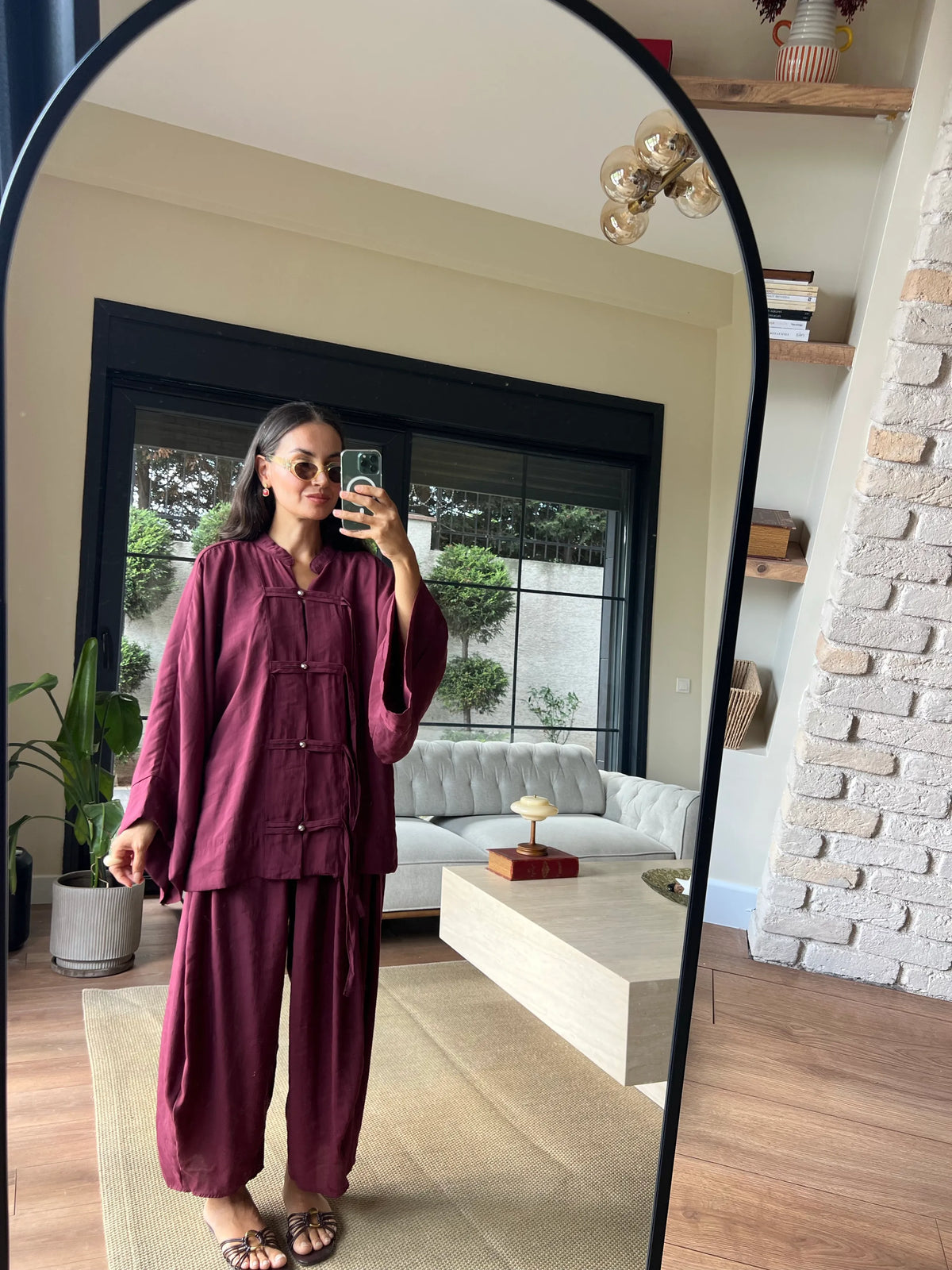 Sakura Co-Ord Burgundy - STD Size