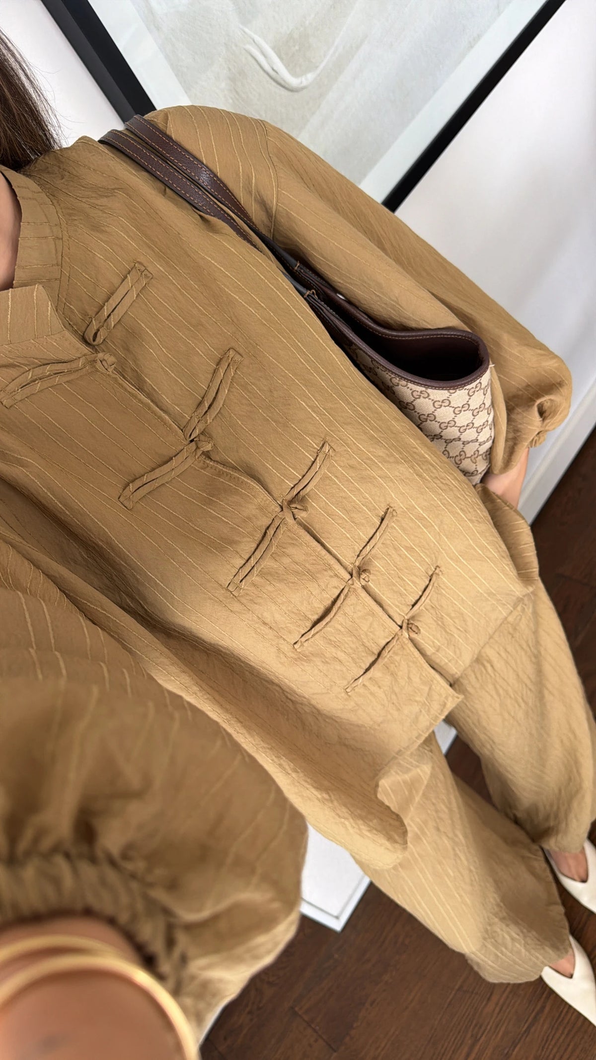 Marlow Mandarin Set - STD Size Camel