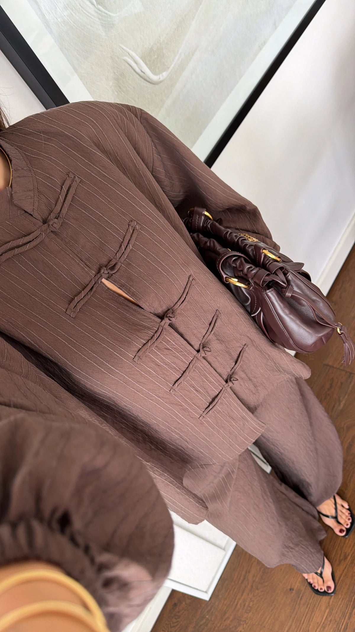Marlow Mandarin Set - STD Size Brown