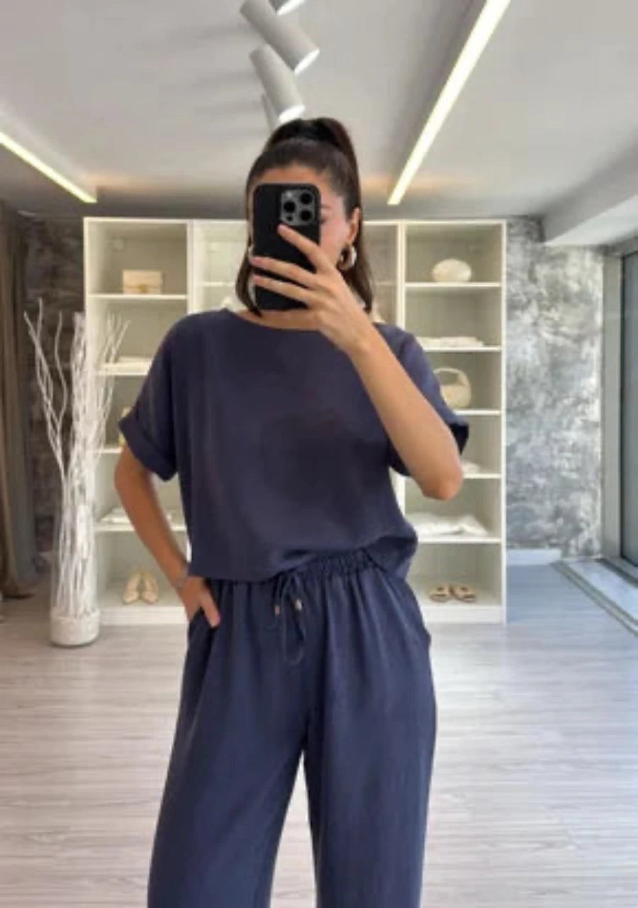 Silk-Textured Premium Set Blue