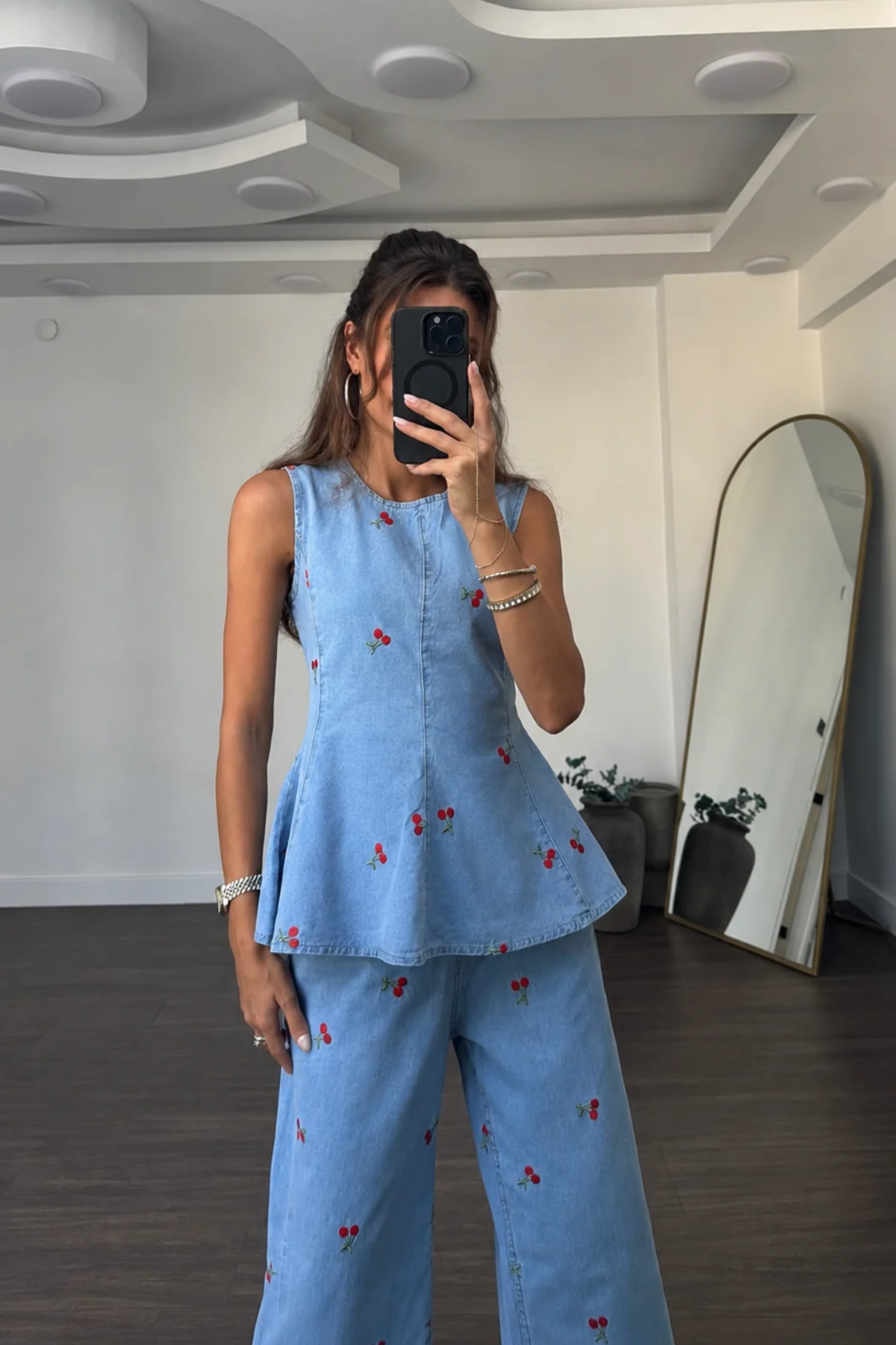 Cherry Bomb Denim Set