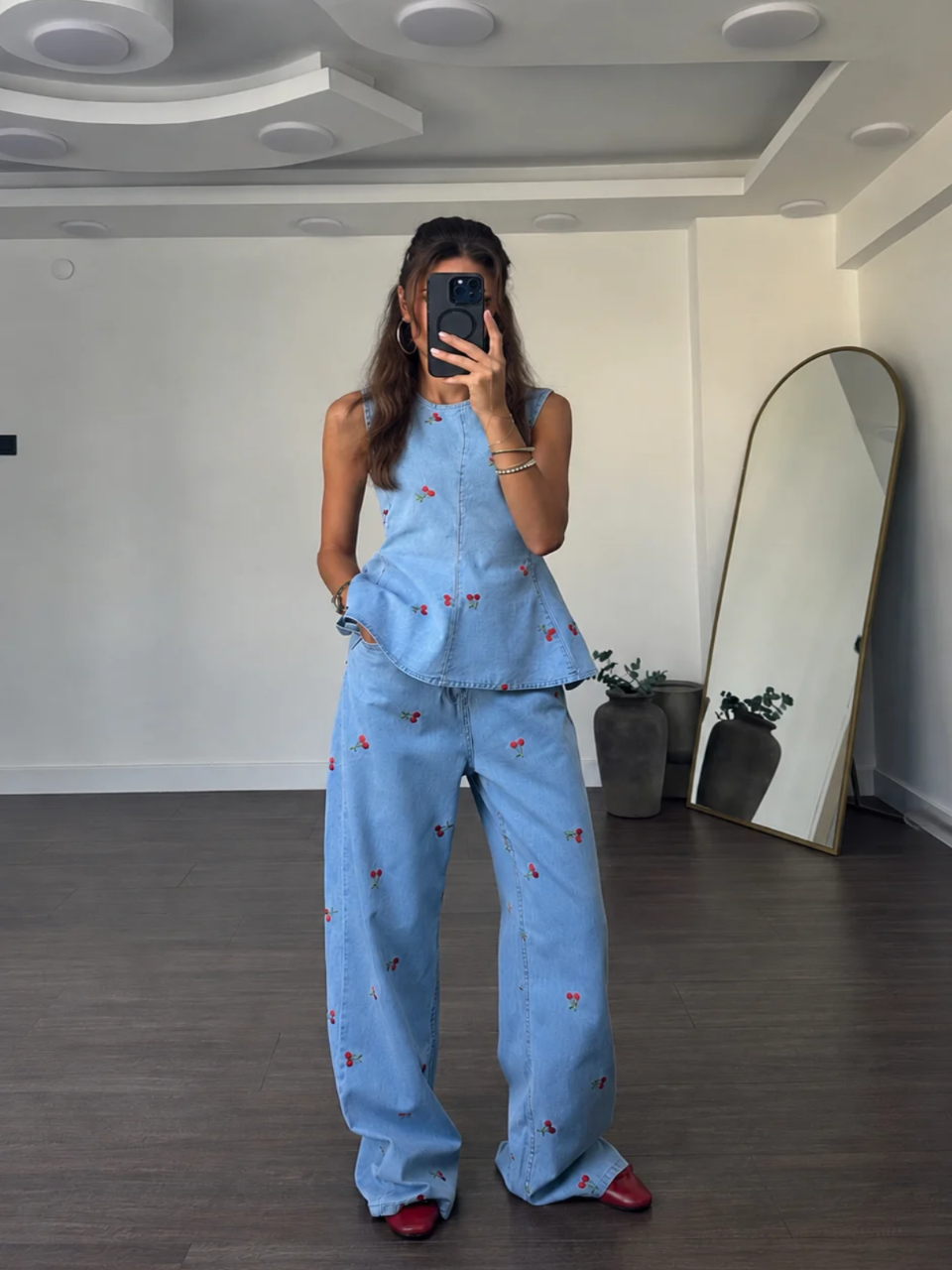 Cherry Bomb Denim Set
