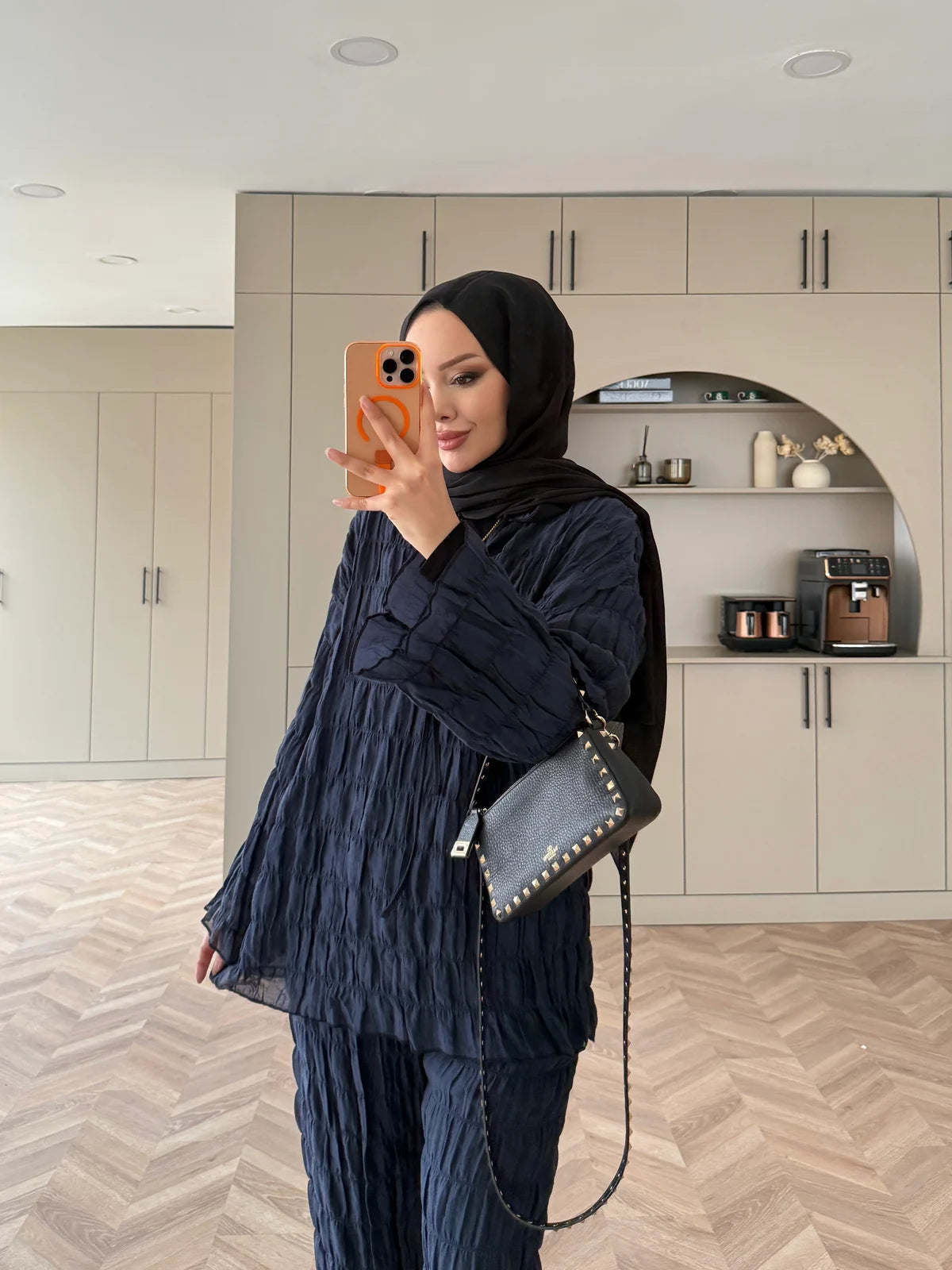 Mathis Textured Co-Ord Set Navy