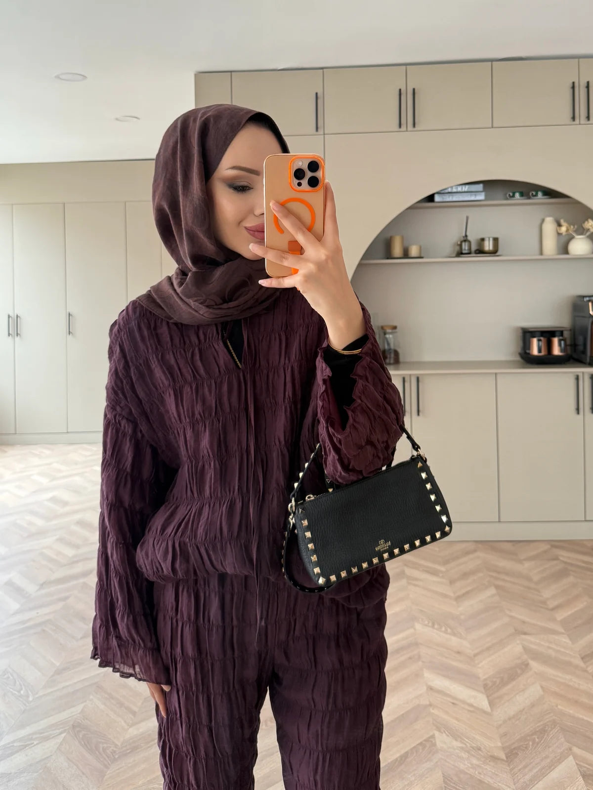 Mathis Textured Co-Ord Set Burgundy