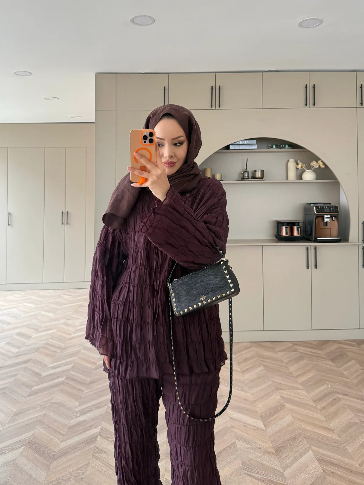Mathis Textured Co-Ord Set Burgundy