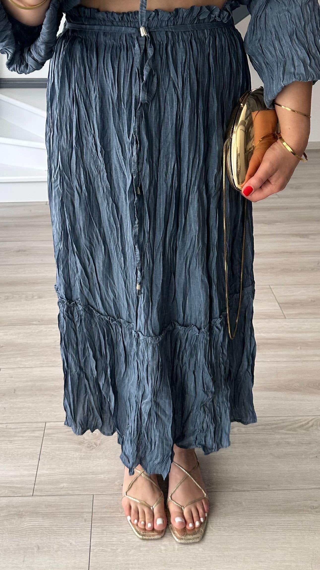 Indira Textured Skirt Set