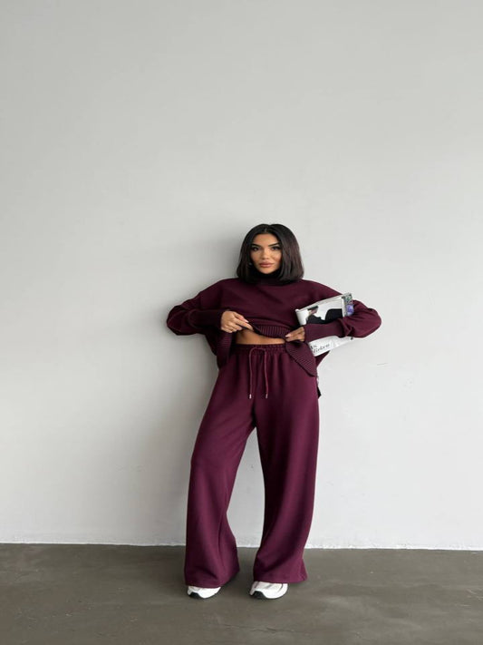 Burgundy Modal Comfort Set - PREORDER (DELIVERY 20 DAYS)