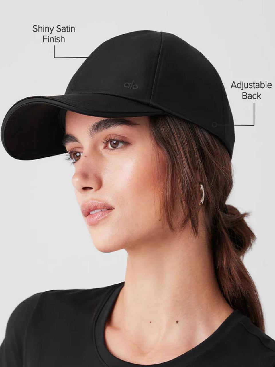 Satin Off Duty Cap - Black