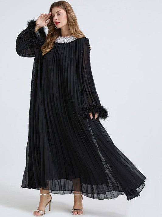 The Nocturne Pleated Maxi Dress - STD Size