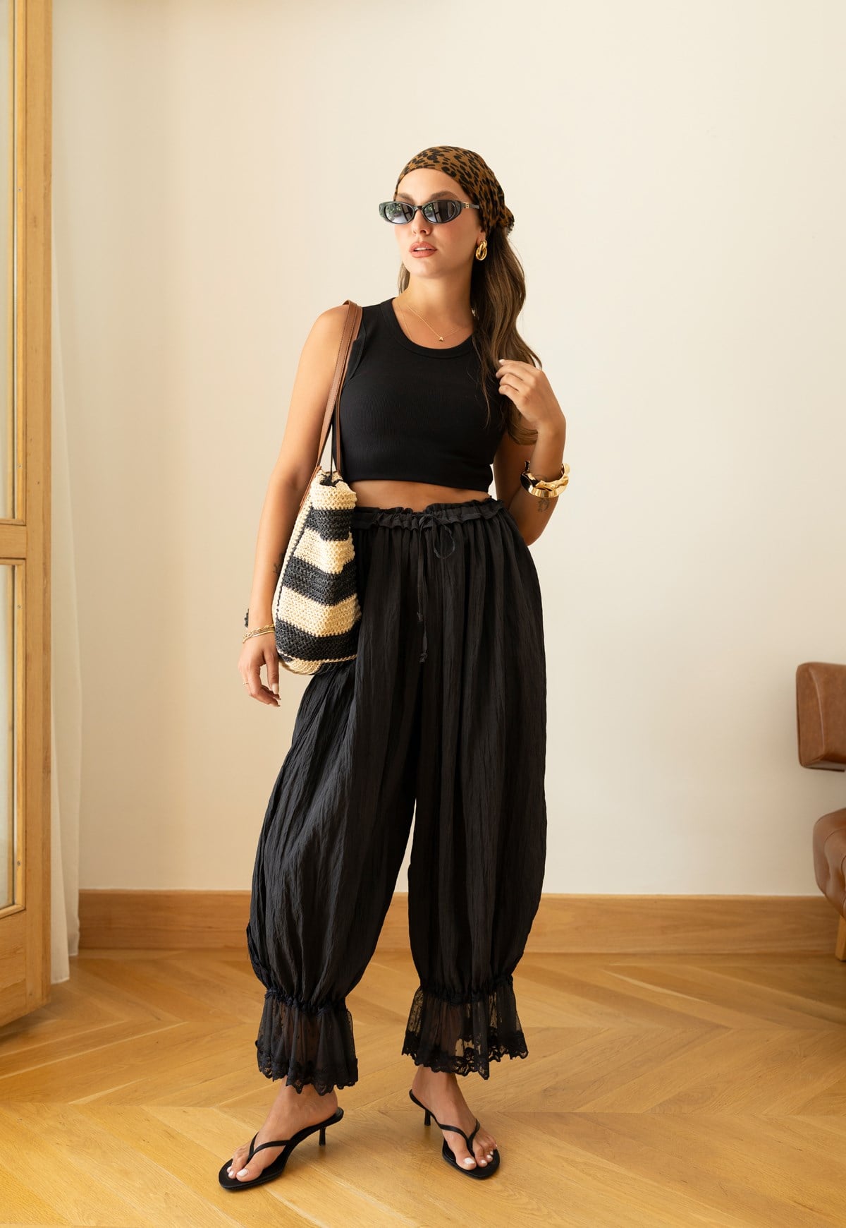 The Siena Lace Pants Black