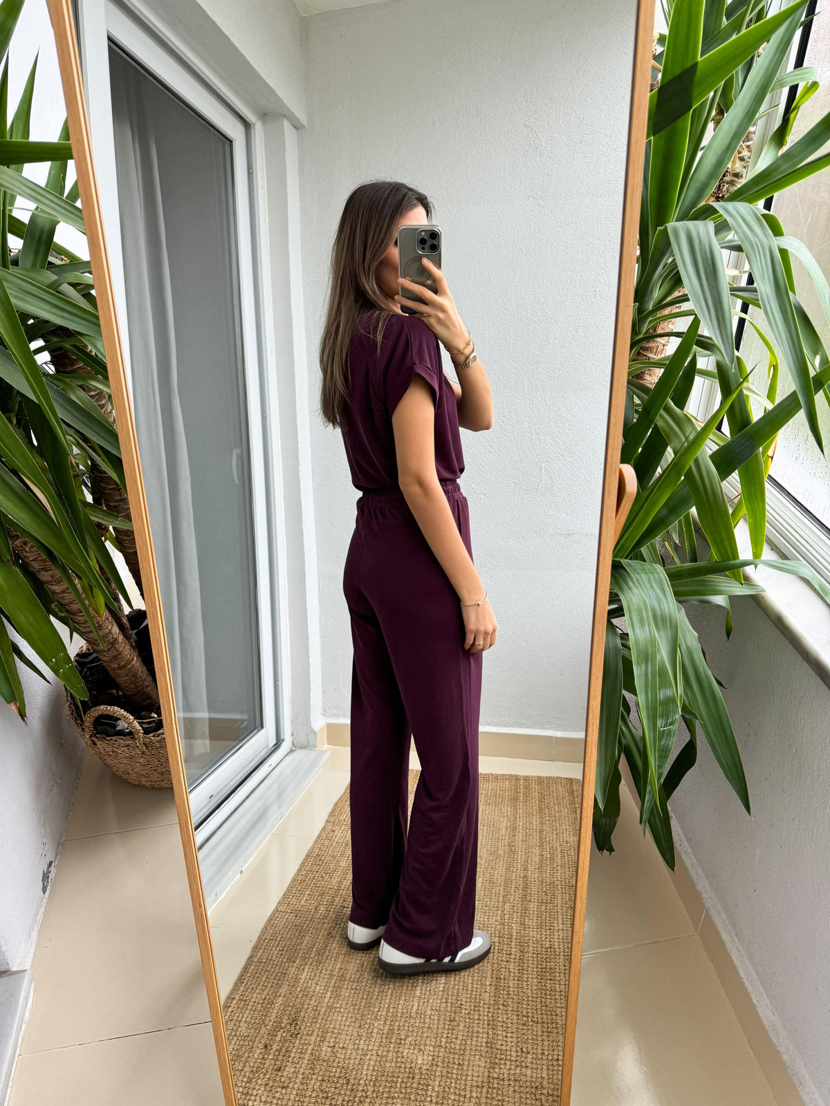 Essential Modal Lounge Set Burgundy