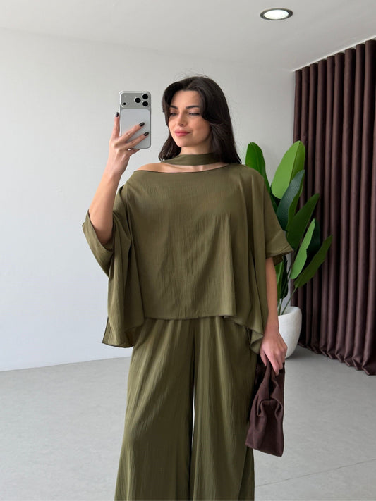 Élan Scarf Drape Set Sage