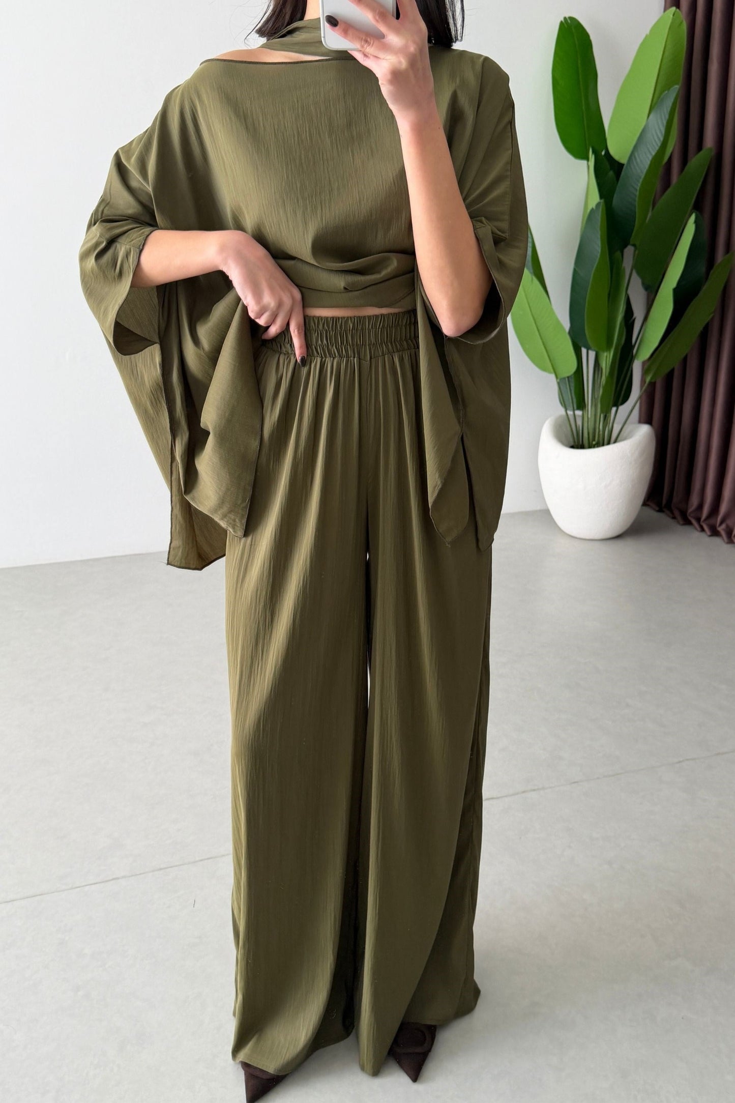 Élan Scarf Drape Set Sage